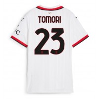 Camiseta AC Milan Fikayo Tomori #23 Segunda Equipación Replica 2024-25 para mujer mangas cortas